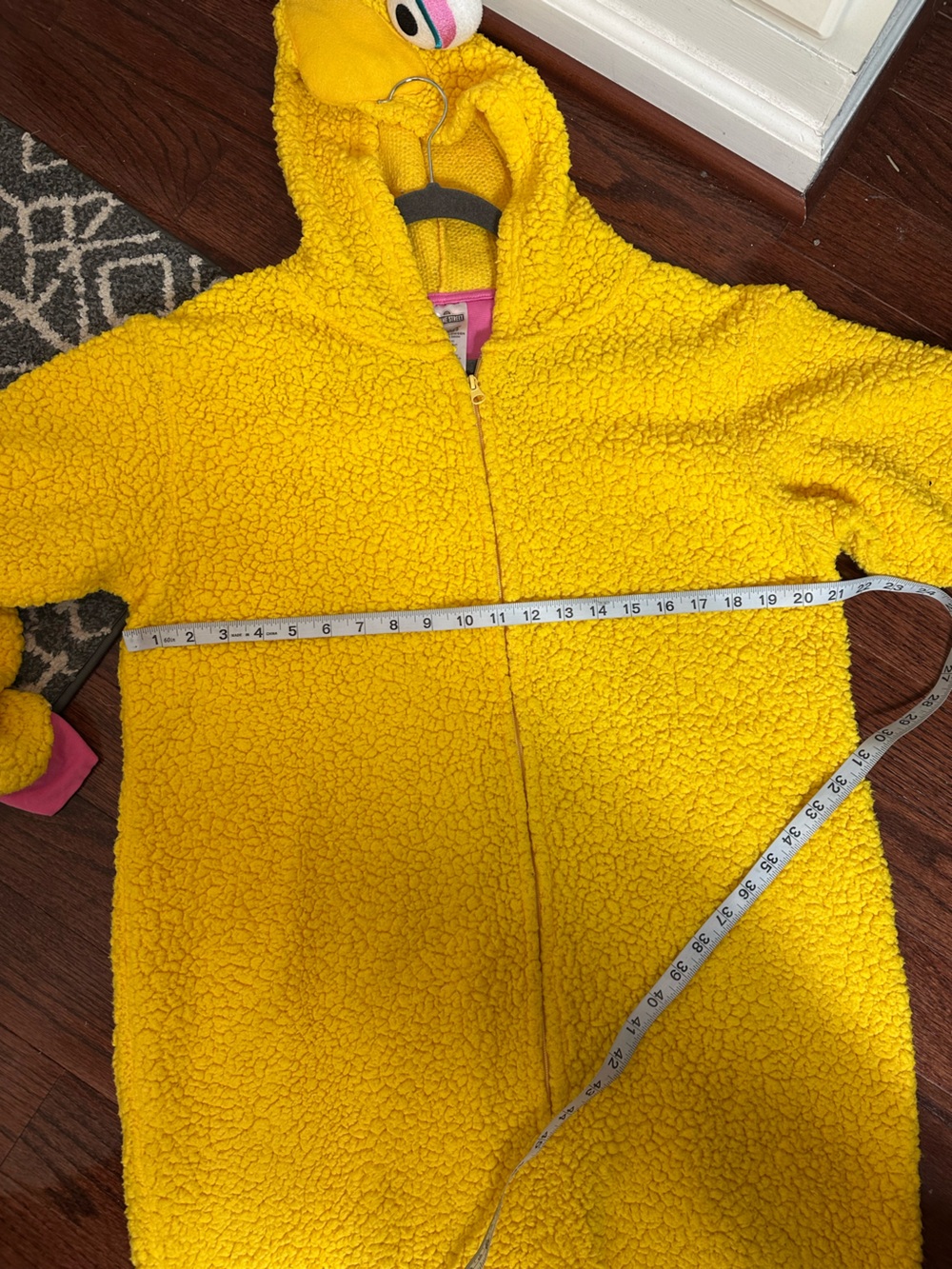 Sesame Street Big Bird Yellow Hooded Union Suit Costume - Picture 14 of 14